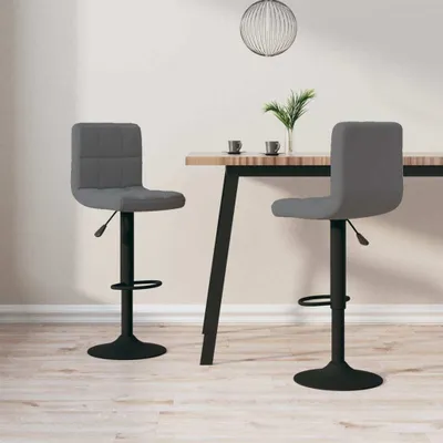 Produktbild von Maison Exclusive - Barhocker 2 Stk. Dunkelgrau Samt