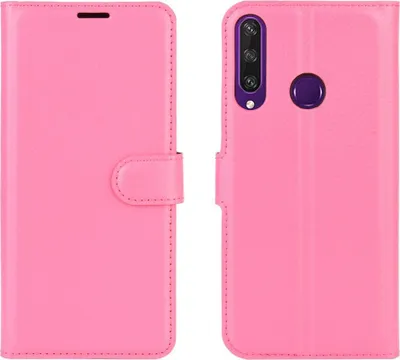 Produktbild von Mobigear Classic  Huawei Y6p Hülle Klapphülle Geldbörse - Magenta