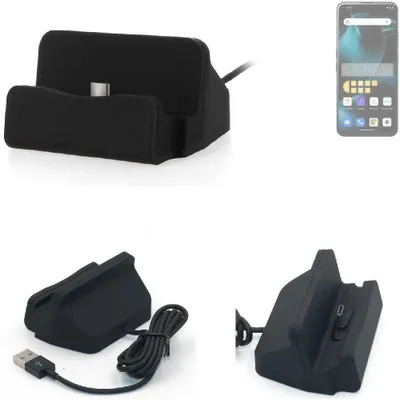 Produktbild von K-S-Trade Docking-Station kompatibel mit Unihertz Start24 Ladestation Dock Ladegerät Docking Station Tischständer Ständer inkl. USB Typ C Kabel