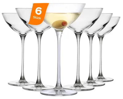 Imagen del producto de Savage, juego de 6 vasos para Martini, capacidad de 17 cl