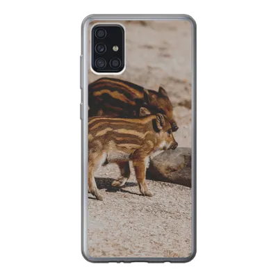 Produktbild von MuchoWow® Handyhülle Schutzhülle Hülle für Samsung Galaxy A52 5G Baby - Wildschweine - Wild Silikon Softcase Handy Hülle - Umschlag