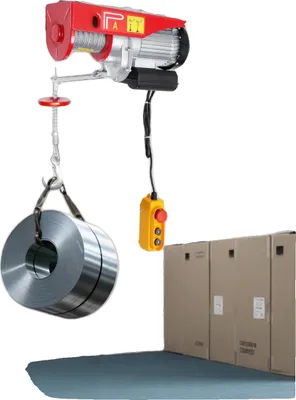 Immagine prodotto di Verricello elettrico, capacità di carico 800 kg, alimentazione 220 V, velocità di sollevamento 10 m/min, lunghezza cavo 12 m, blocco di sicurezza sì