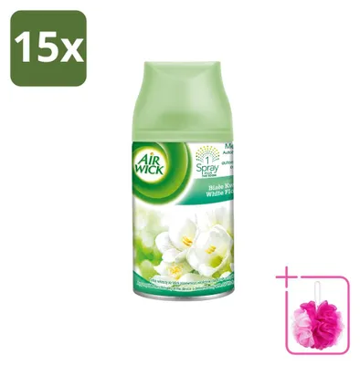 Produktbild von 15 x Air Wick Freshmatic Nachfüller - Jasmin und weiße Blumen - 250 ml - Sparpackung - 15 Stücke