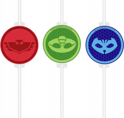 Produktbild von Pj Masks Papierstrohhalme, 4 Stk.