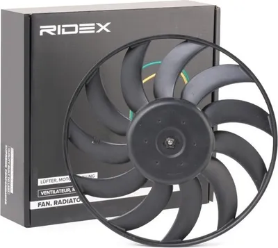 Produktbild von RIDEX 508R0078 Lüfter Motorkühlung Kühlerlüfter für AUDI A4 Avant (8ED, B7) Wasserkühler Ø380mm