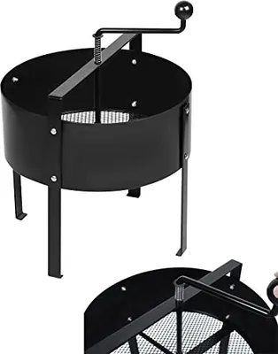 Produktbild von TRMLBE Screen Manual Garden Sieve Soil Ø 40 cm Efektívne hádzacie sitové triediace zariadenie vyrobené z vysokokvalitnej ocele Kompostové sito s rotujúcim vretenom Pôdne sito pre záhradné valčekové sito Pieskové sito, pre kamene Kompostový piesok atď.