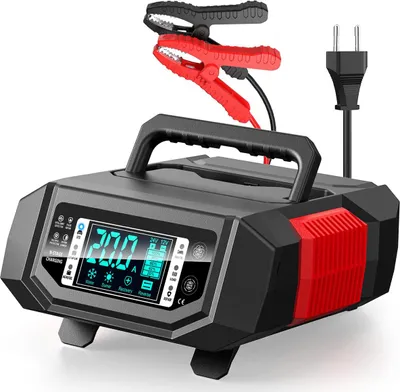 Produktbild von Multivolt-Autobatterieladegerät – 1-20A einstellbar + 12V/24V Kompatibilität, LiFePO₄ & Blei-Säure geeignet