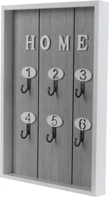 Obrázok produktu pre Nástenný stojan na kľúče Drevený kľúčový organizátor Hanger Dekoratívny kľúčový závesný držiak Decor (C )