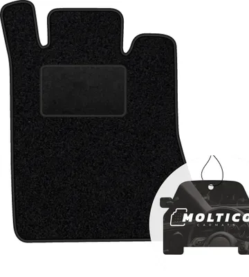 Produktbild von moto-MOLTICO Fahrer Fußmatte Auto Velours Fahrerseite Autoteppiche Schwarz Fahrermatte 1-teilig passend für Mercedes-Benz SL R129 1989-2001