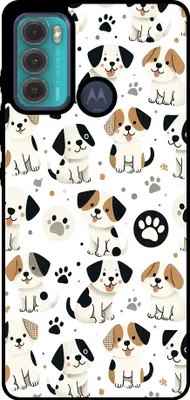 Produktbild von Smartphonica Handytasche passend für Motorola Moto G60 mit Hundedruck - TPU zurück Abdeckung Fall Hund Design