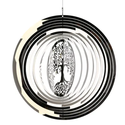 Produktbild von GILDE Windspiel Gigantic Tree - silber - H. 125cm x D. 50cm