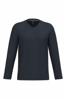 Produktbild von Kariban Mens long-sleeved V-neck T-shirt