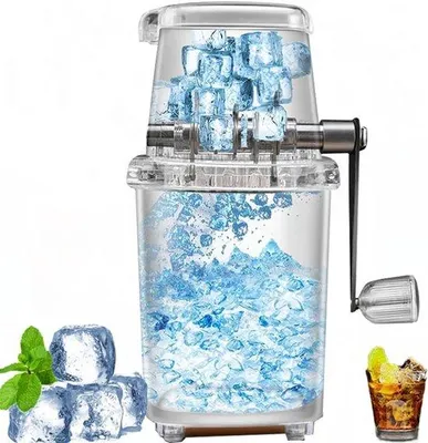 Obrázek produktu pro Ručně vyrobená zmrzlinová kuličková stroj – rotující, 1,25 l, na koktejly, ledovou tříšť, ledové nápoje a kávu