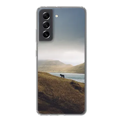 Produktbild von MuchoWow® Handyhülle Schutzhülle Hülle für Samsung Galaxy S21 FE Pferd - Berg - Landschaft Silikon Softcase Handy Hülle - Mobiltelefonhülle