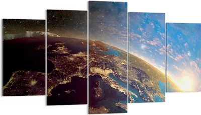 Produktbild von Bild auf Leinwand - Leinwandbild - Kosmos Erde - 160x85cm - Wand Bild - Wanddeko - Wandbilder - Leinwanddruck - Bilder - Kunstdruck - Wanddekoration - Leinwand bilder - Wandkunst - EA160x85-3809