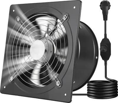 Zdjęcie produktu dla Wentylator wyciągowy VEVOR 300x300 mm, wydajny wentylator ścienny 1678 m³/h, z regulacją prędkości obrotowej, 50 W, cichy wentylator do strychu, garażu, piwnicy, warsztatu, kuchni i kurnika