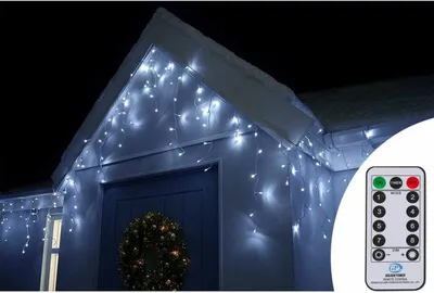 Obrázek produktu pro LED krápníky - 14,5m, 300LED, 8 funkcí, ovladač, IP44, studená bílá