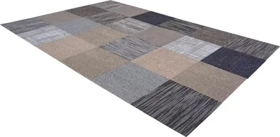 Obrázok produktu pre Kobercové dlaždice SucceBuy 609,6 x 609,6 x 6 mm, 24 balení, samolepiaca podlahová krytina s plochou 9 m², ideálna na jednoduchú inštaláciu v obytných a pracovných priestoroch, viacfarebná