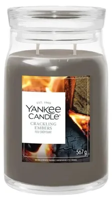 Imagen del producto de Vela Yankee Candle, aroma Crackling Embers, formato Válec, color Gris, material Madera, cantidad: 1 unidad