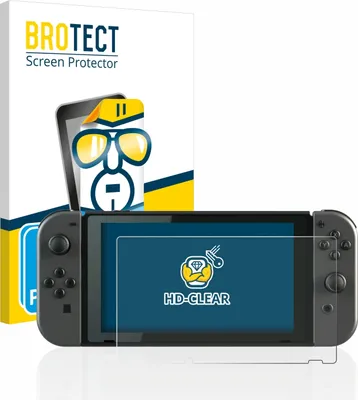 Produktbild von 2x Für Nintendo Switch Schutzfolie BROTECT Displayschutz Display Schutz Folie Klar Transparent