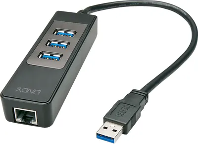 Produktbild von LINDY USB 3.1/3.0 Hub & Gigabit Ethernet Adapter