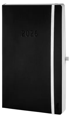 Produktbild von Chronoplan 50946, Buchkalender, Black Edition, 2026, A5, schwarz, Softcover, Leinenprägung