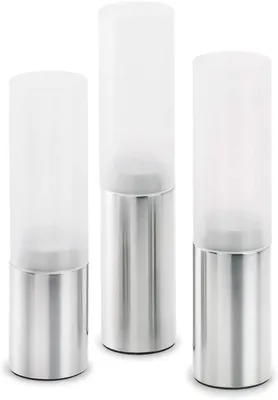 Produktbild von Blomus Windlichter, 3 Stück(e), Glas, Edelstahl, Edelstahl
