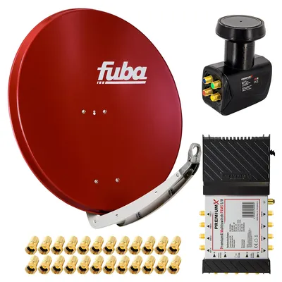Produktbild von PremiumX Satelliten-Komplettanlage Fuba DAA 850 R Antenne 5/8 Multiswitch LNB F-Stecker