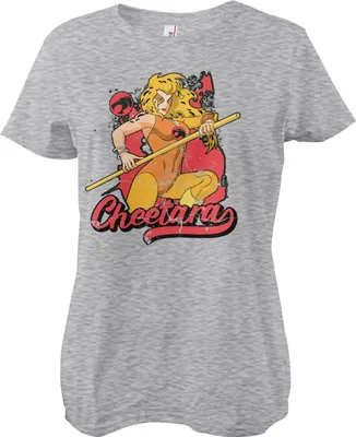 Produktbild von Thundercats - Cheetara Distressed Girly Tee - X-Large - HeatherGrey