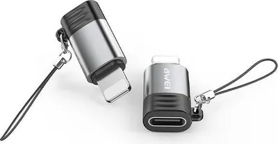 Produktbild von Awei A11 Usb-C/Lightning Adapter Grau/Grau