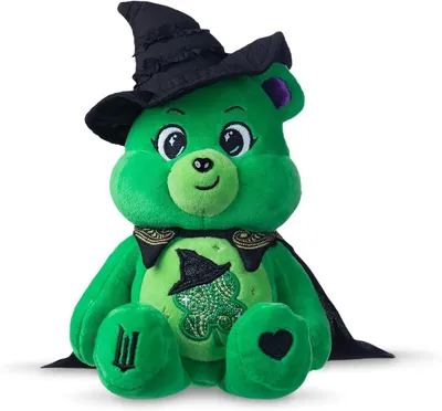Image de Peluche Care Bears 22 cm - Wicked Good Luck Bear déguisé en Elphaba - Objet de collection