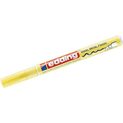 Produktbild von Edding 751, Pastell, Gelb, Pinselspitze, Gelb, Aluminium, Fein, 1 mm