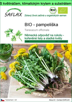 Obrázek produktu pro SAFLAX Garden to go - BIO - pampeliška - Taraxacum officinale - 400 Semena - S květináčem, klimatickou poklicí a pěstebním substrátem