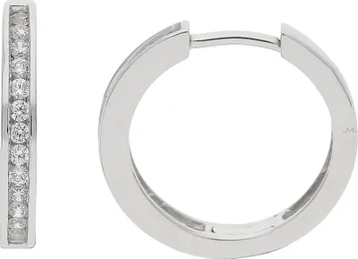 Produktbild von Creolen Weißgold 333 Zirkonia JL10-06-0057 JuwelmaLux