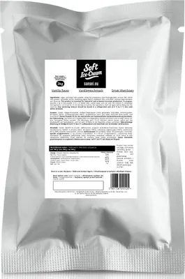 Produktbild von Sansei Soft-Eis Pulver für Eismaschine Softeispulver Speiseeispulver Vanillegeschmack 2 kg 2:5 für 7 Kg
