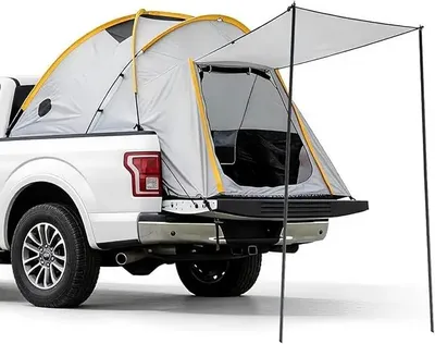 Immagine prodotto di Tenda per cassone pick-up - Tenda posteriore - 2 in 1: oscurante e protezione dalla pioggia - Impermeabile e termoisolante - Per 2-3 persone - 315 x 180 x 170 cm - Con borsa per il trasporto
