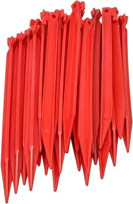 Obrázok produktu pre Omgoods – Súprava 48 plastových kolíkov na stan, 30 cm, ideálne na kempovanie a záhradu