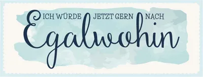 Produktbild von vianmo Blechschild 10x27 cm würde gern nach Egalwohin