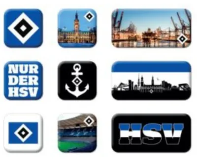 Produktbild von Hamburger SV HSV Magneten 9er Set 'Nur der HSV'