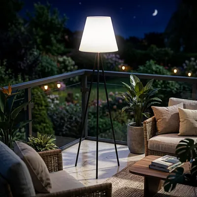 Produktbild von 3.04 LED Solar Standleuchte mit 3 Beinen - ca. 35 x 35 x 150 cm - Lampe 32 LED Leuchte Outdoor