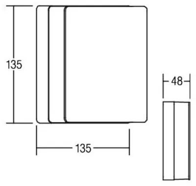 Produktbild von Brumberg 10034173, Quadratisch, IP54, Weiß