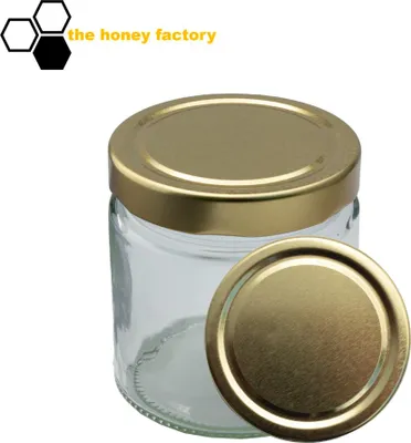Produktbild von 91 x HONIGGLAS DEEP Twist Off 500G KARTON inkl. Metalldeckel GOLD GLANZ Feinkost