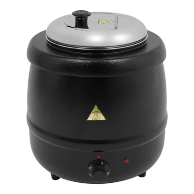 Image de 10L Marmite à soupe électrique avec couvercle 35-80°C Chauffe-marmite à soupe