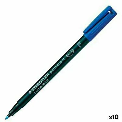 Produktbild von Staedtler 318-3, Blau, Rundspitze, Schwarz, Blau, Polypropylen (PP), Fein, 0,6 mm