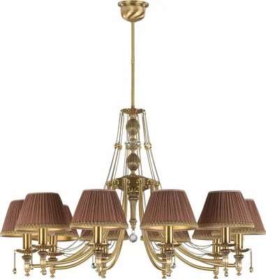 Immagine prodotto di Casa Padrino lampadario in cristallo barocco ottone con patina / marrone scuro / oro Ø 86 x H. 70 cm