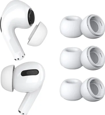 Produktbild von MMOBIEL 3 Paar Ersatz-Ohrstöpsel für AirPods Pro - Silikon Ohrstöpsel Spitzen S – Weiß