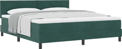 Productafbeelding van vidaXL Boxspringbed met hoofdeinde, donkergroen, 180 x 200 cm, fluweel