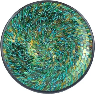Produktbild von Mosaik-Schale, rund, 15cm, blau/grün, VE5