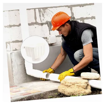 Produktbild von Fallrohranschluss für Regentonne zur Regenwassersammlung mit PVC-Verbindung 9,84 x 6,50 x 6,50 Zoll für Gartenbewässerung und Fallrohre