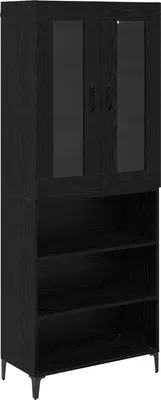 Image de Haut Armoire Chêne noir 69,5 x 34 x 180 cm Bois d'ingénierie